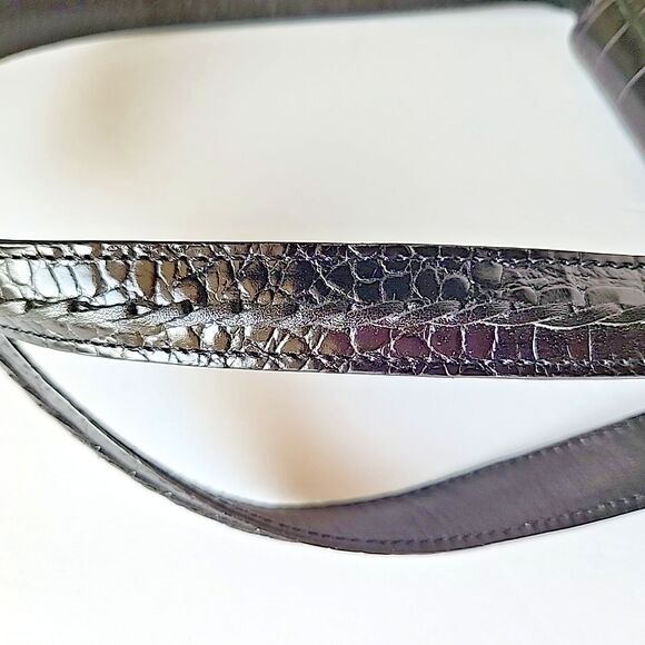 Brighton Twilight Straw Handbag Black Rhinestone Embellished Double Handles Tote - Picture 13 of 13